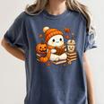Halloween Ghost Reading Book Lovers Coffee Girl Women Women's Comfort Colors T-Shirt Moss Halloween Ghost Reading Book Lovers Coffee Girl Women Women's Comfort Colors T-Shirt Moss