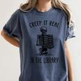 Halloween Skeleton Pun Book Lover Library Joke Women's Comfort Colors T-Shirt Moss Halloween Skeleton Pun Book Lover Library Joke Women's Comfort Colors T-Shirt Moss