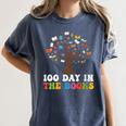Happy 100 Days In The Books Reading Celebration Graphic Tees Women's Comfort Colors T-Shirt Moss