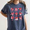 Heart Holding Reading Books Valentine Teacher Book Lover Women's Comfort Colors T-Shirt Moss