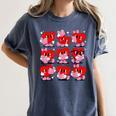 Heart Reading Books Valentine Teacher Boys Girls Book Lover Women's Comfort Colors T-Shirt Moss