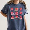 Hearts Reading Book Lovers All Booked For Valentine Women's Comfort Colors T-Shirt Moss
