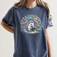 Hedgehog Reading Book Lake Scenery Reading Women's Comfort Colors T-Shirt Moss