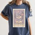 Hockey Romance Tarot Card Books Reader Cozy Reading Women's Comfort Colors T-Shirt Moss