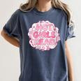 Hot Girls Read Pink Aesthetic Book Lover Reading Women's Comfort Colors T-Shirt Moss