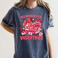 HUGvyn All Booked For Valentines Teacher Book Reading Heart Women's Comfort Colors T-Shirt Moss