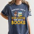 Iced Coffee And Spicy Books Iced Coffee Lover Cold Brew Women's Comfort Colors T-Shirt Moss Iced Coffee And Spicy Books Iced Coffee Lover Cold Brew Women's Comfort Colors T-Shirt Moss