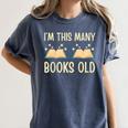 I'm This Many Books Old Read Book 2nd Birthday 2 Years Old Women's Comfort Colors T-Shirt Moss