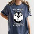 I’m Not Reading I’m Judging You Silently Fun Cat Book Lover Women's Comfort Colors T-Shirt Moss