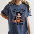 I'm Reading Halloween Witch Book Lover Women's Comfort Colors T-Shirt Moss