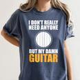 Introvert Guitarist Only Need Guitar Enjoy Acoustic Music Women's Comfort Colors T-Shirt Moss