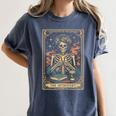 The Introvert Skeleton Tarot Card Coffee Book Lover Women's Comfort Colors T-Shirt Moss