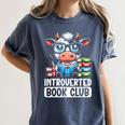 Introverted Book Club Reading Lover Cow Women's Comfort Colors T-Shirt Moss Introverted Book Club Reading Lover Cow Women's Comfort Colors T-Shirt Moss