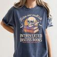 Introverted But Willing To Discuss Books Cozy Aesthetic Women's Comfort Colors T-Shirt Moss Introverted But Willing To Discuss Books Cozy Aesthetic Women's Comfort Colors T-Shirt Moss