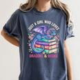 Just a Girl Who Loves Dragons And Books Dragon Reading Women's Comfort Colors T-Shirt Moss Just a Girl Who Loves Dragons And Books Dragon Reading Women's Comfort Colors T-Shirt Moss