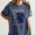 Just a Girl Who Loves Dragons And Books Fantasy Women's Comfort Colors T-Shirt Moss Just a Girl Who Loves Dragons And Books Fantasy Women's Comfort Colors T-Shirt Moss