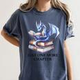 Just One More Chapter Book Dragon Reading Book Lover Bookish Women's Comfort Colors T-Shirt Moss