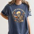 Just One More Chapter Book Lover Bookish Reading Skeleton Women's Comfort Colors T-Shirt Moss