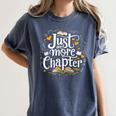 Just One More Chapter Bookish Book Reading Lover Heart Women's Comfort Colors T-Shirt Moss