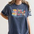 Just One More Chapter Floral Book Reading Teacher Bookworm Women's Comfort Colors T-Shirt Moss