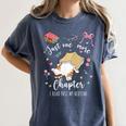 Just One More Chapter I Read Past My Bedtime Cat Book Lover Women's Comfort Colors T-Shirt Moss Just One More Chapter I Read Past My Bedtime Cat Book Lover Women's Comfort Colors T-Shirt Moss