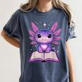 Kawaii Axolotl Cute Axolotls Reading Book Women's Comfort Colors T-Shirt Moss Kawaii Axolotl Cute Axolotls Reading Book Women's Comfort Colors T-Shirt Moss