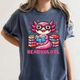 Kawaii Axolotl Readsolotl Book Lover Reading Bookworm Girls Women's Comfort Colors T-Shirt Moss
