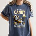 Keep The Candy I'Ll Take Books Halloween Women's Comfort Colors T-Shirt Moss