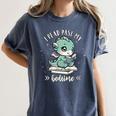 Kids I Read Past My Bedtime Cute Book Dragon Pajama Women's Comfort Colors T-Shirt Moss Kids I Read Past My Bedtime Cute Book Dragon Pajama Women's Comfort Colors T-Shirt Moss