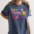 Kids Reading Book Lover Reading Is My Jam Women's Comfort Colors T-Shirt Moss