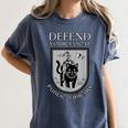 Knight Cat Defend Your Public Library Book Lover Women's Comfort Colors T-Shirt Moss Knight Cat Defend Your Public Library Book Lover Women's Comfort Colors T-Shirt Moss