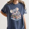 Koala Reading Book Pajama Sleep Women's Comfort Colors T-Shirt Moss