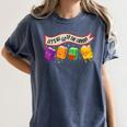 Librarian Let's All Go To The Library Cute Groovy Book Lover Women's Comfort Colors T-Shirt Moss