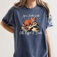 Life Is Better With Cats Coffee And Books Women's Comfort Colors T-Shirt Moss Life Is Better With Cats Coffee And Books Women's Comfort Colors T-Shirt Moss
