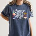 Literacy And Justice For All Protect Libraries Banned Books Women's Comfort Colors T-Shirt Moss Literacy And Justice For All Protect Libraries Banned Books Women's Comfort Colors T-Shirt Moss