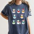 Literary Winter Reading Snowmen Cozy Book Lover Pattern Women's Comfort Colors T-Shirt Moss Literary Winter Reading Snowmen Cozy Book Lover Pattern Women's Comfort Colors T-Shirt Moss