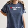 I Love Heart Fictional Men Simple Cute Reading Books Women's Comfort Colors T-Shirt Moss