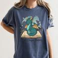 Magical Book Dragon Fantasy Reading Enthusiast Art Women's Comfort Colors T-Shirt Moss
