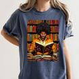 Man Reading Book Black History Month Book Lover Afro Women's Comfort Colors T-Shirt Moss