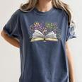 Mardi Gras Book Librarian Author Purple Beads Women's Comfort Colors T-Shirt Moss Mardi Gras Book Librarian Author Purple Beads Women's Comfort Colors T-Shirt Moss