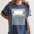 Matching Group Halloween Teacher Composition Book Notebook Women's Comfort Colors T-Shirt Moss