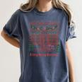 A Very Merry Bookmas Cozy Christmas Bookstore Holiday Cute Women's Comfort Colors T-Shirt Moss