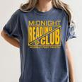 Midnight Reading Club Night Owl Book Readers Women's Comfort Colors T-Shirt Moss