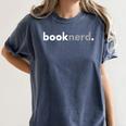 Minimalist Book Lover Book Nerd Women's Comfort Colors T-Shirt Moss