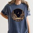 Moon Book Bookshelf Library Coffee Cup Star Stars Pattern Women's Comfort Colors T-Shirt Moss Moon Book Bookshelf Library Coffee Cup Star Stars Pattern Women's Comfort Colors T-Shirt Moss