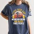 Mountain Biking Beer Drinking Introvert Sayings For Cyclist Women's Comfort Colors T-Shirt Moss