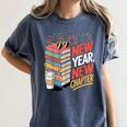 New Year New Chapter Book Lover Reader Women's Comfort Colors T-Shirt Moss New Year New Chapter Book Lover Reader Women's Comfort Colors T-Shirt Moss