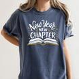 New Year New Chapter Happy New Year 2025 Book Premium Women's Comfort Colors T-Shirt Moss