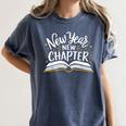 New Year New Chapter Happy New Year 2025 Book Women's Comfort Colors T-Shirt Moss