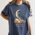 Night Owl Book Club Crescent Moon Late Night Reading Women's Comfort Colors T-Shirt Moss Night Owl Book Club Crescent Moon Late Night Reading Women's Comfort Colors T-Shirt Moss